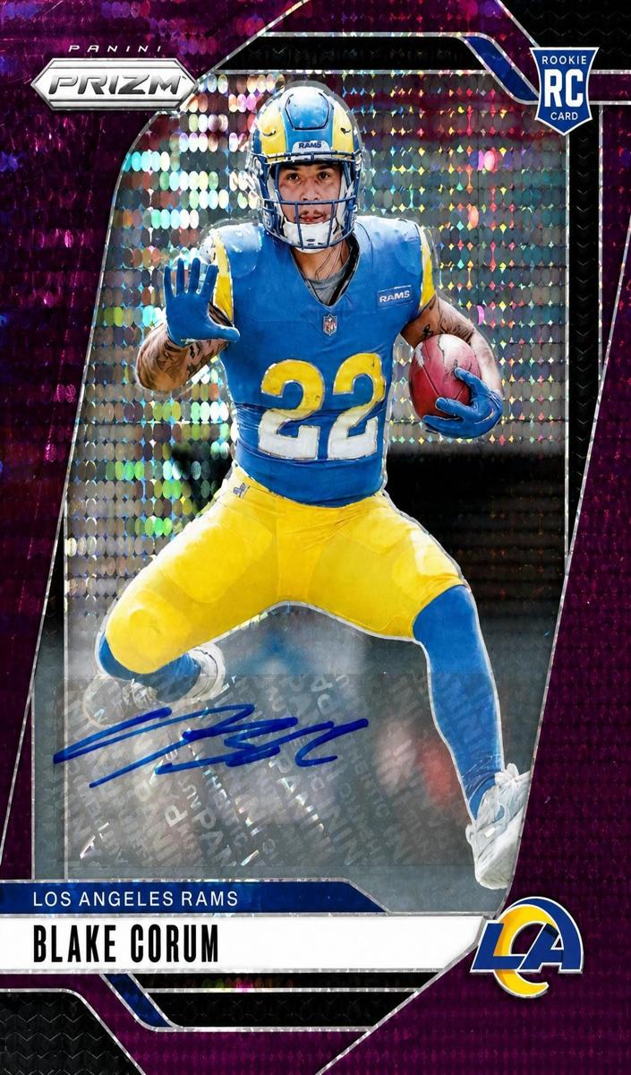 2024 Panini Prizm Football Purple Pulsar Blake Corum #308 PSA 9