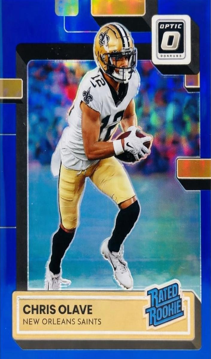 2022 Donruss Optic Football Blue Chris Olave #209 PSA 9