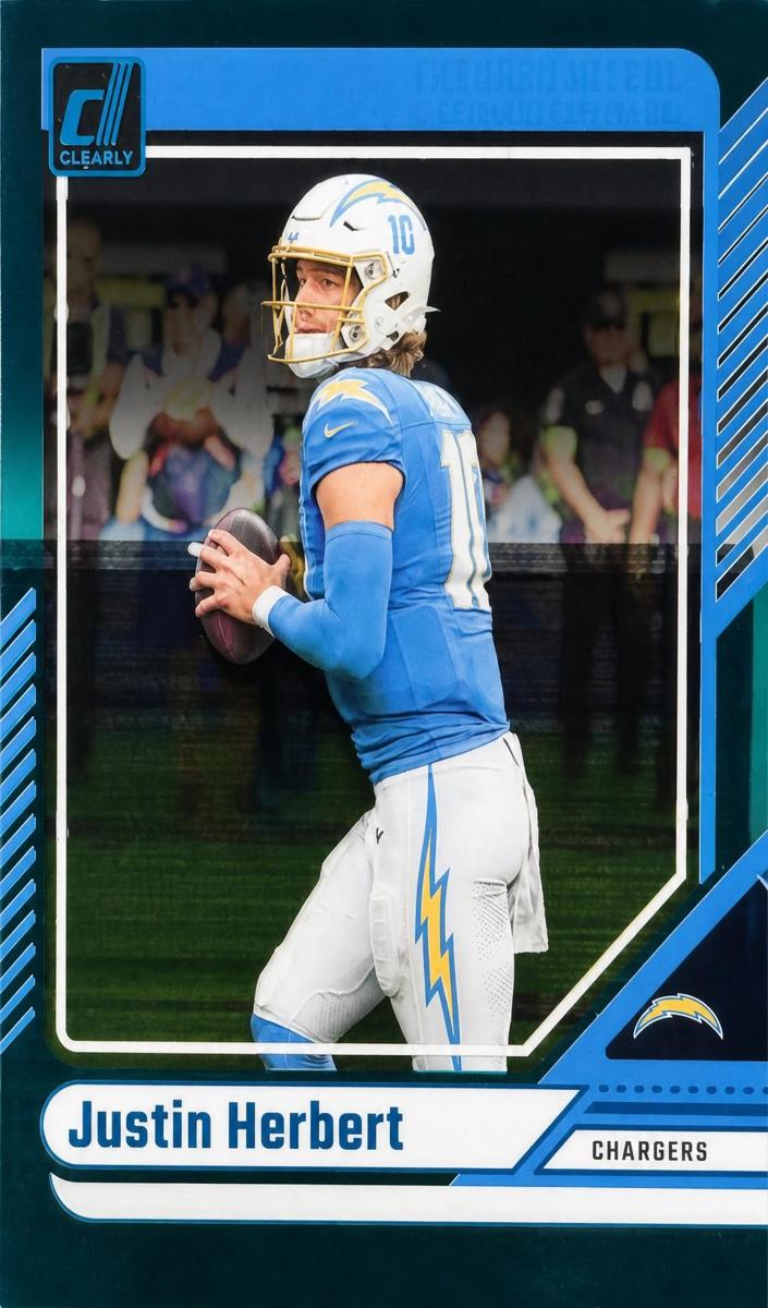 2024 Panini Clearly Donruss Football Teal Justin Herbert #30