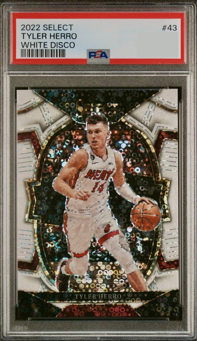 2022 Panini Select Basketball White Disco Tyler Herro #43