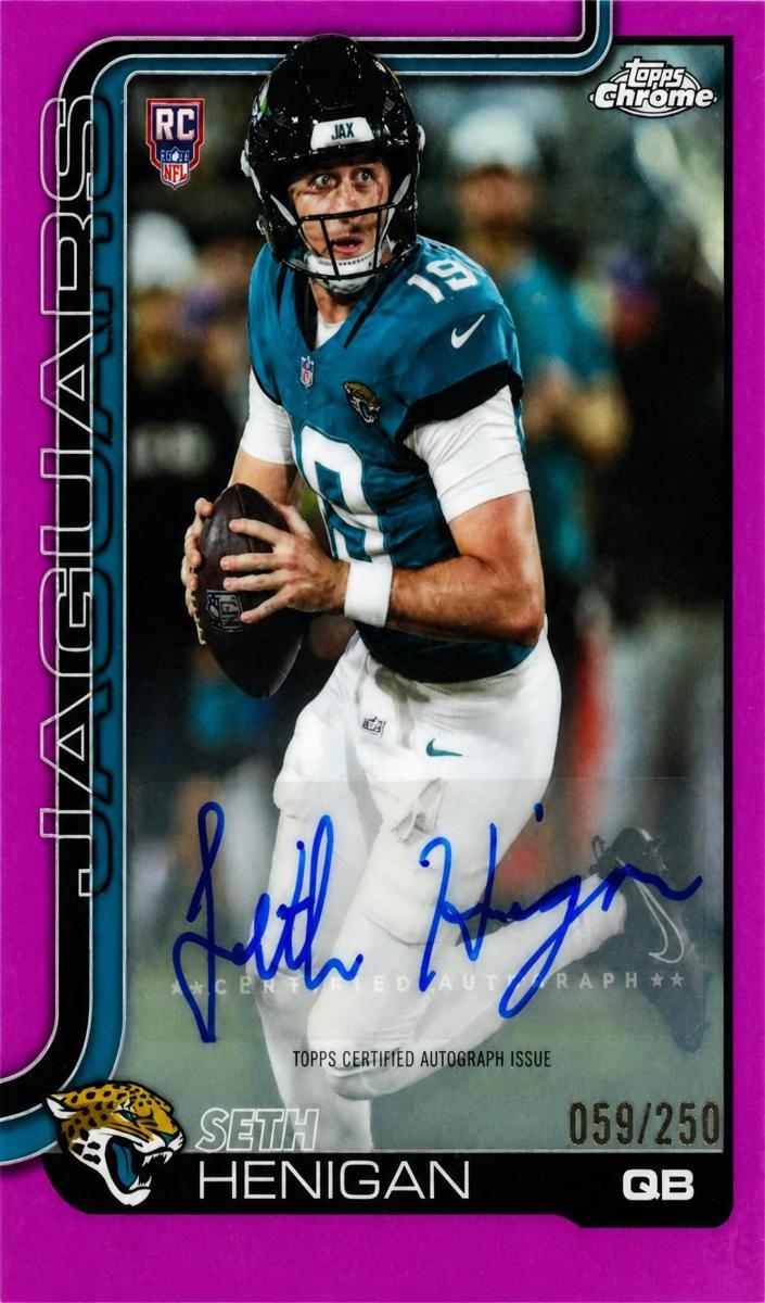 2025 Topps Chrome Football Pink Refractor Seth Henigan #RA-SH