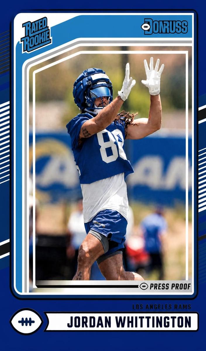 2024 Panini Donruss Football Press Proof Blue Jordan Whittington #352