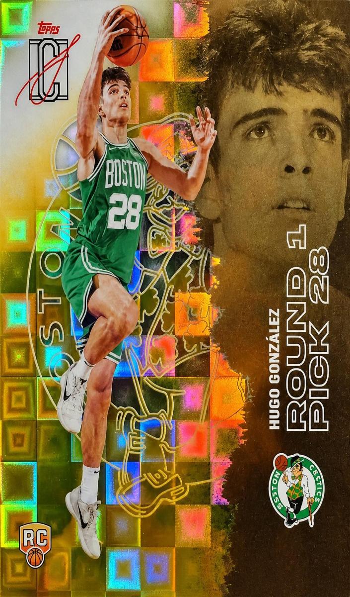 2025 Topps Signature Class Basketball Pandora Yellow Refractor Hugo Gonzalez #144