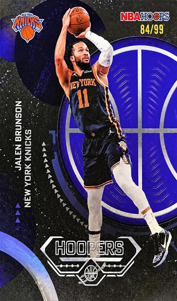 2025 Topps NBA Hoops Basketball Pixel Burst Purple Jalen Brunson #H-9