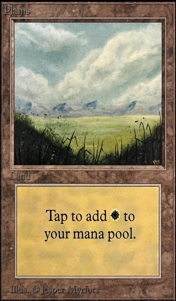 1993 Magic The Gathering Beta V2 Plains #NNO PSA 8