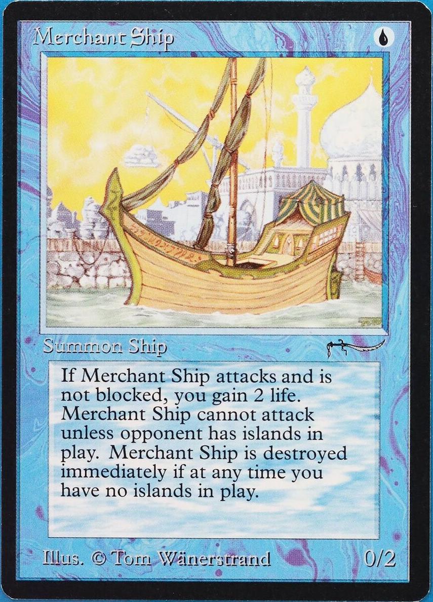 1993 Magic The Gathering Arabian Nights Merchant Ship #NNO BGS 8.5