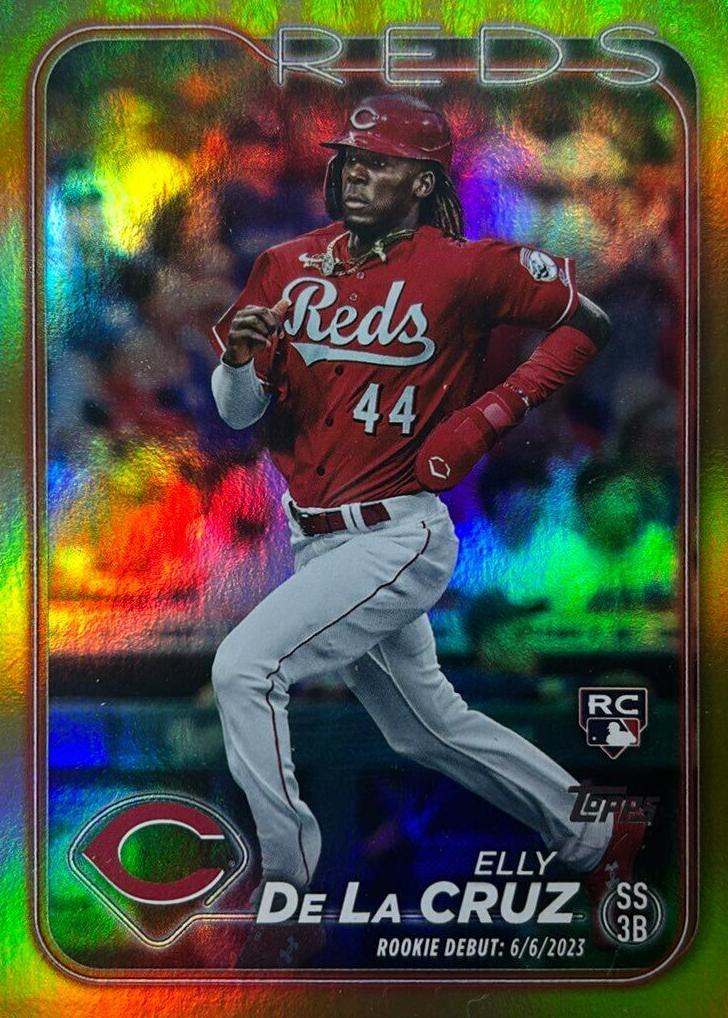 2024 Topps Update Baseball Gold Rainbow Foil Elly De La Cruz #US350 PSA 9