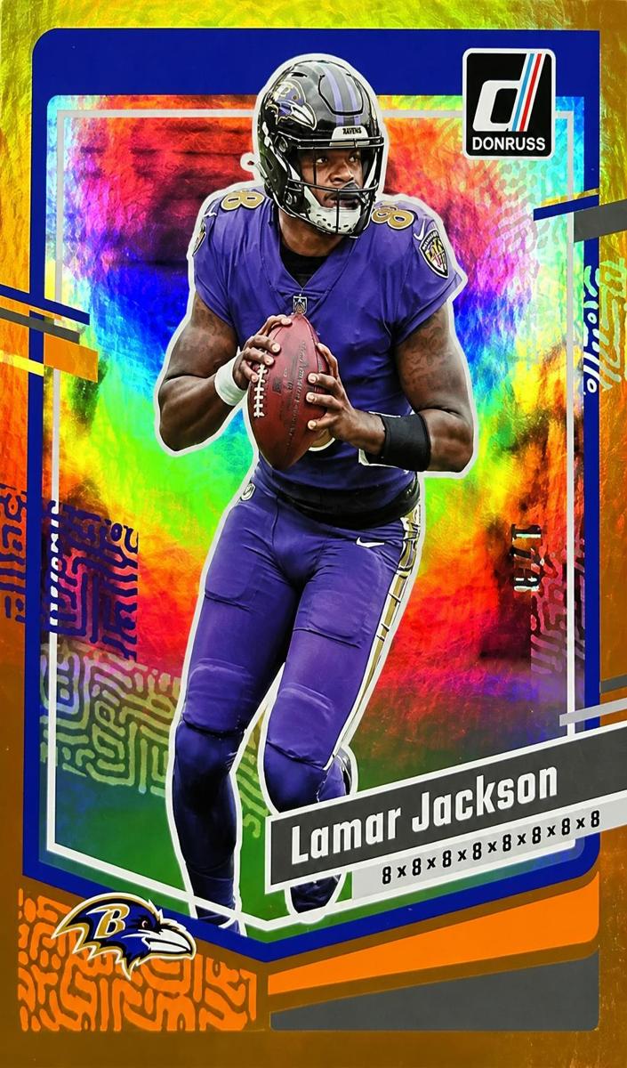 2023 Panini Donruss Football Jersey Number Lamar Jackson #18