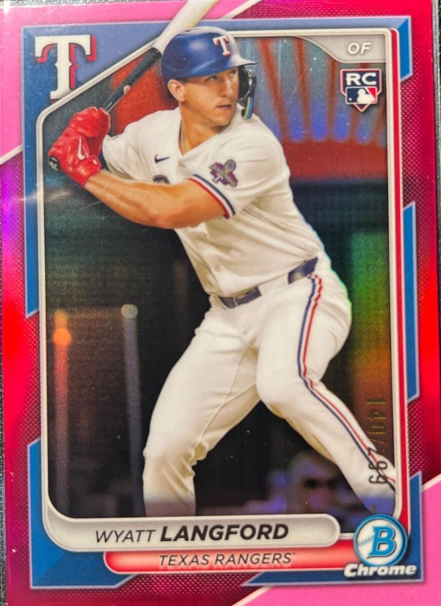 2024 Bowman Chrome Baseball Fuchsia Wyatt Langford #71 PSA 9