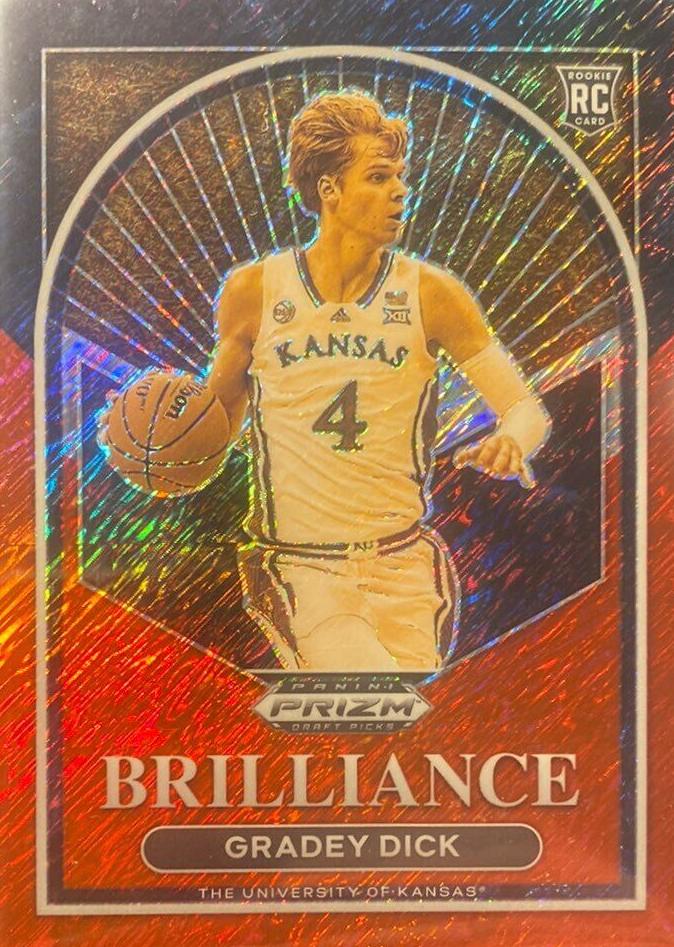 2023 Panini Prizm Draft Picks Basketball Red Shimmer FOTL Gradey Dick #7