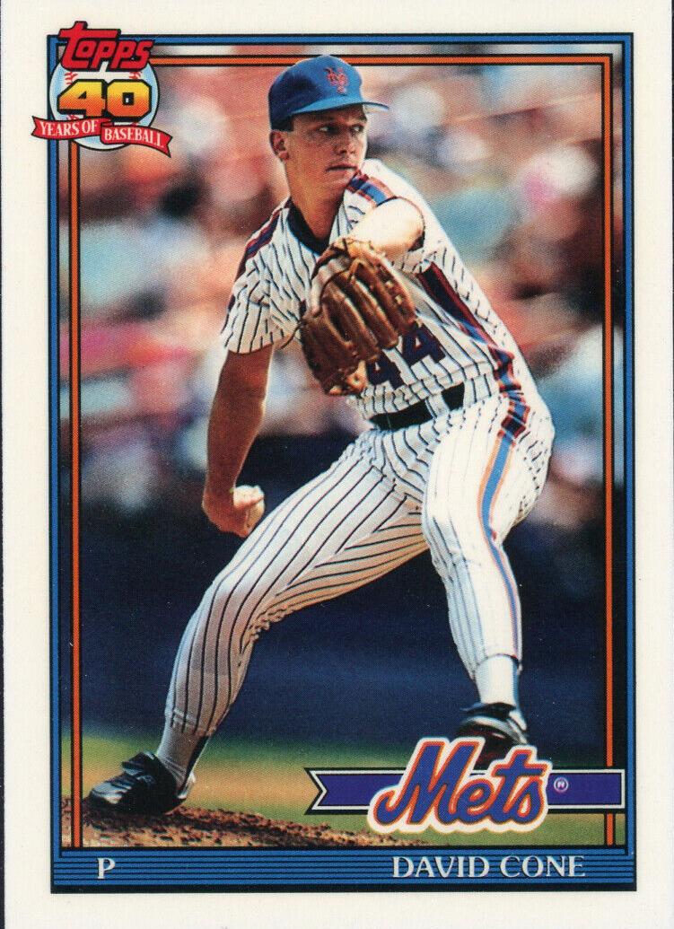 1991 Topps Baseball David Cone #680 PSA 9