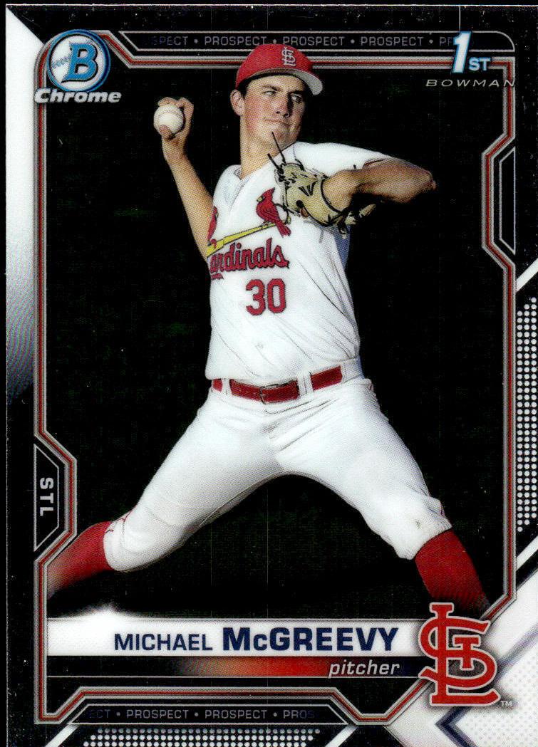 2021 Bowman Draft Chrome Baseball Michael McGreevy #BDC-91
