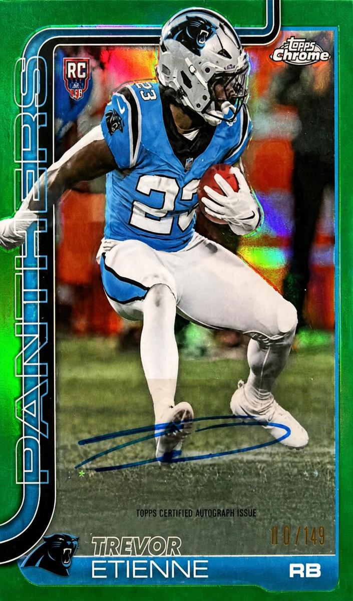 2025 Topps Chrome Football Green Refractor Trevor Etienne #RRA-TE