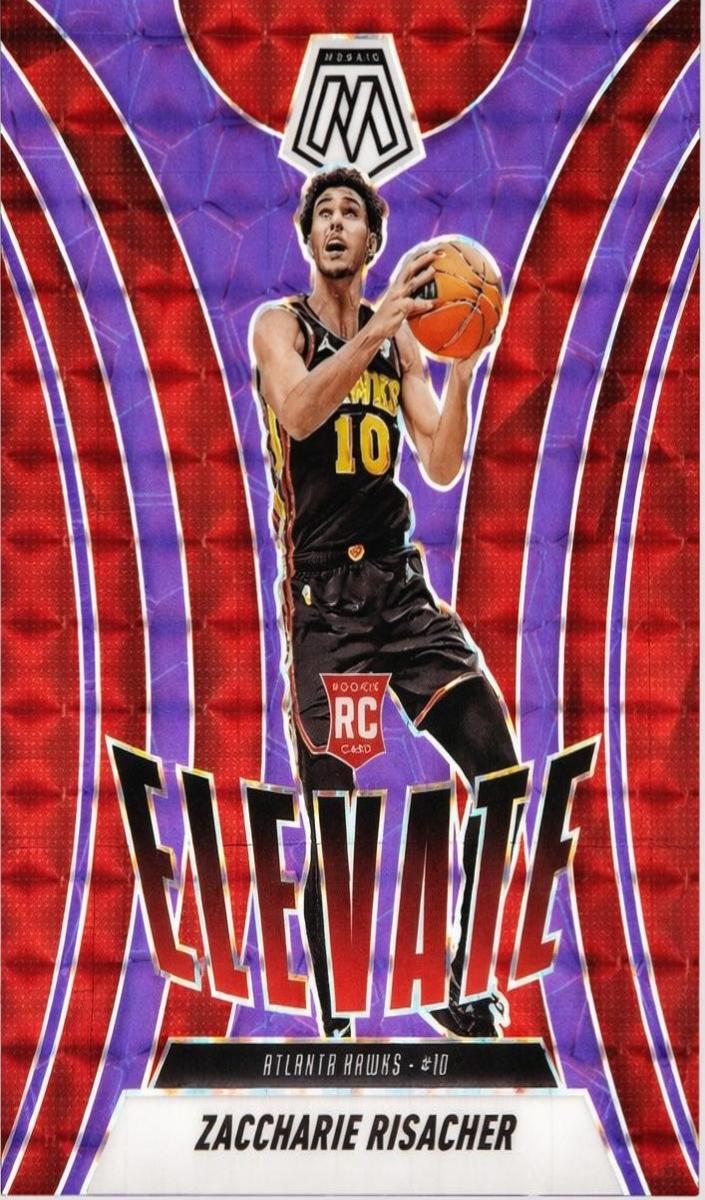2024 Panini Mosaic Basketball Purple Fluorescent Zaccharie Risacher #8 PSA 10