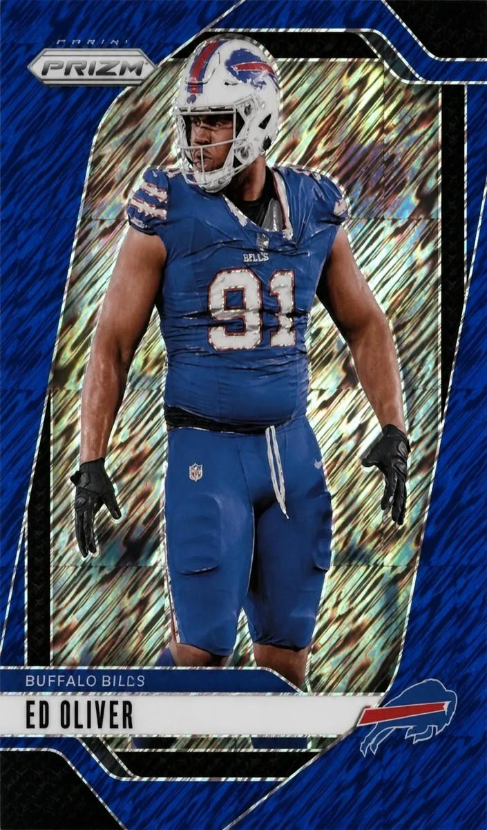 2024 Panini Prizm Football Blue Shimmer Ed Oliver #32