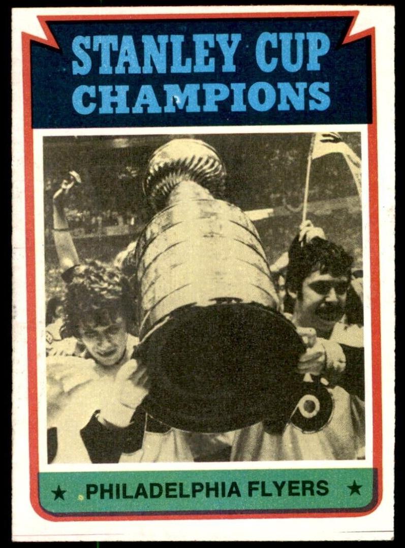 1974 Topps Hockey Stanley Cup Champs #216 PSA 8
