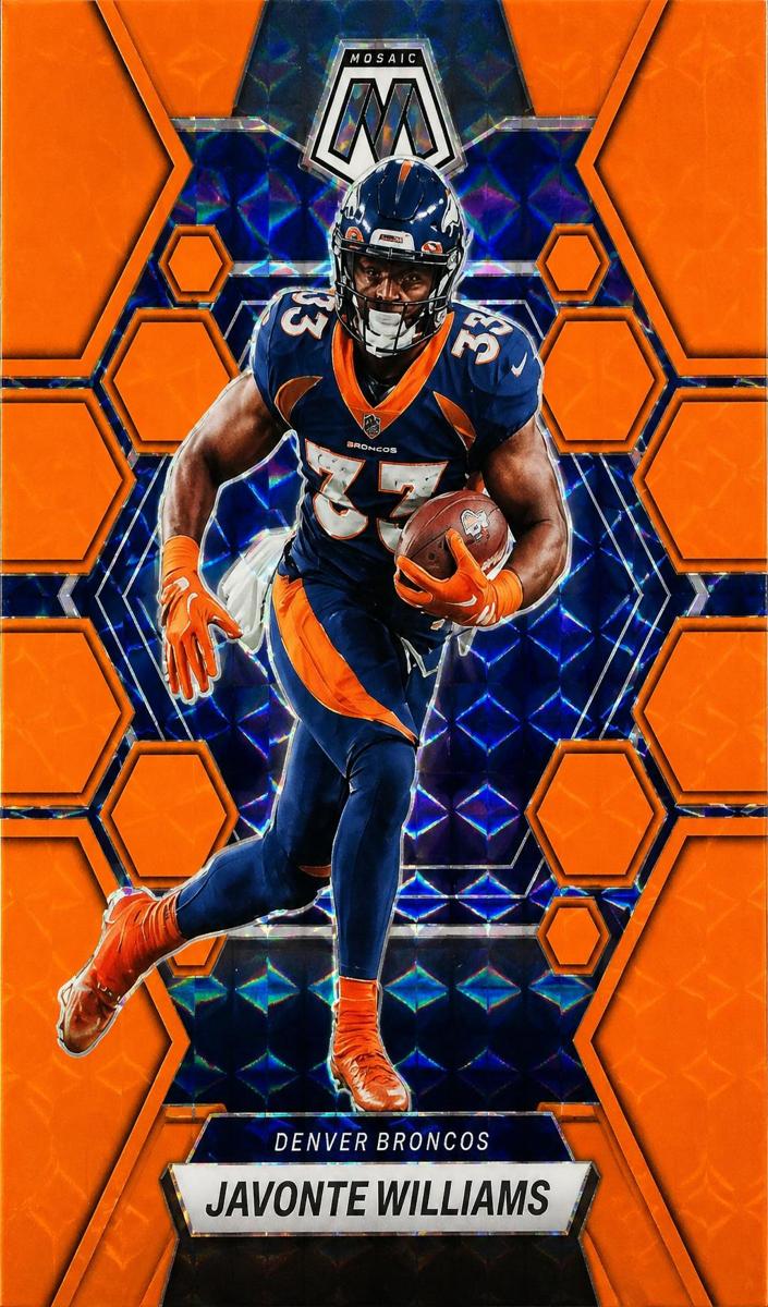 2023 Panini Mosaic Football Orange Javonte Williams #68