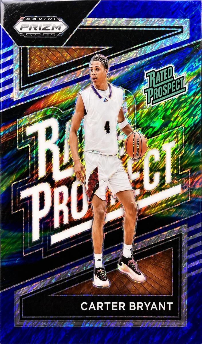 2024 Panini Prizm Draft Picks Basketball Blue Shimmer FOTL Carter Bryant #19