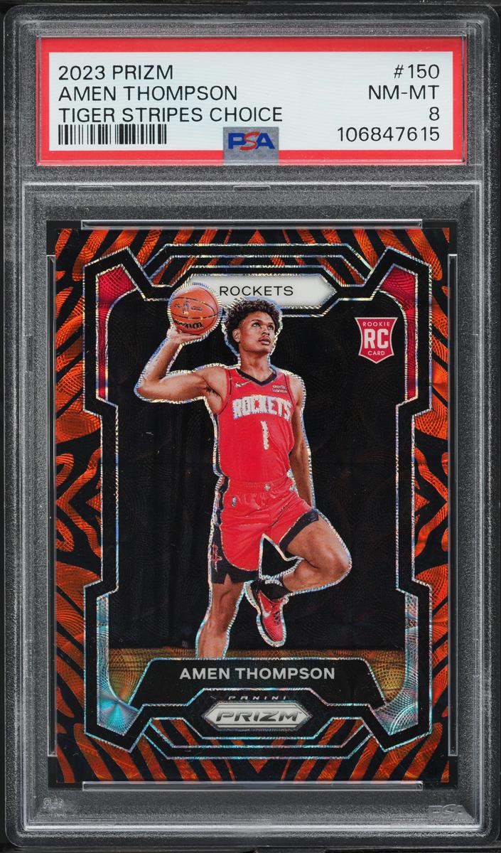 2023 Panini Prizm Basketball Choice Tiger Stripe Amen Thompson #150