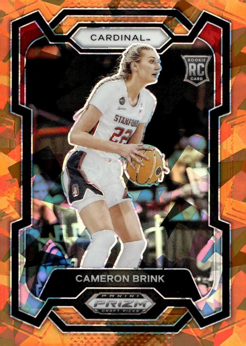 2024 Panini Prizm Draft Picks Basketball Orange Ice Cameron Brink #89
