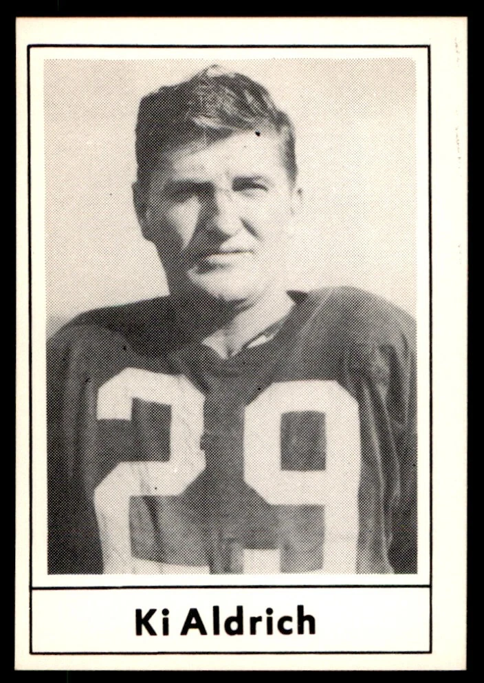 1977 Jack Wallin Touchdown Club Football Ki Aldrich #16 PSA 9