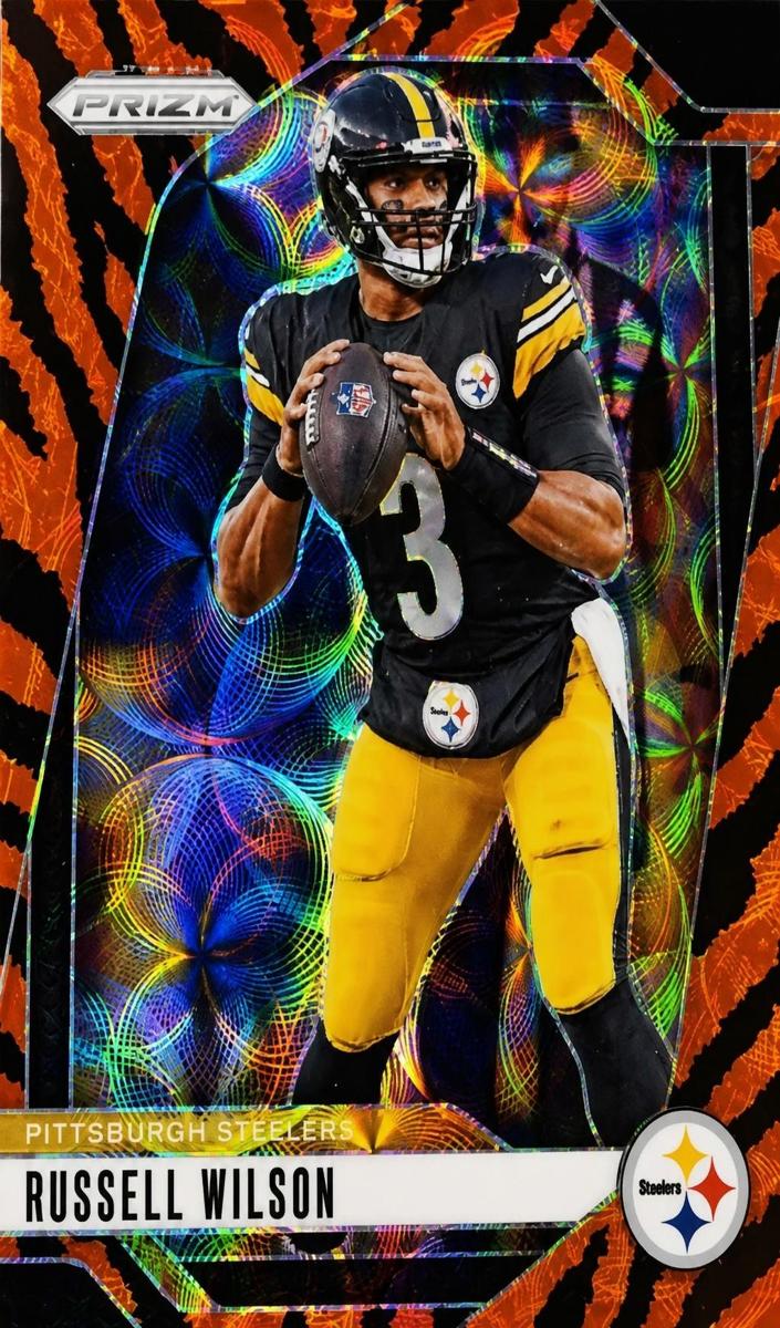 2024 Panini Prizm Football Choice Tiger Stripe Russell Wilson #240 PSA 8.5