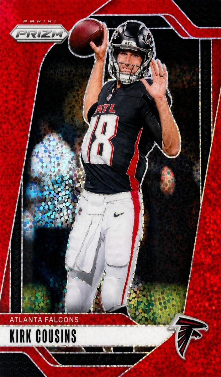 2024 Panini Prizm Football Red Sparkle Kirk Cousins #10