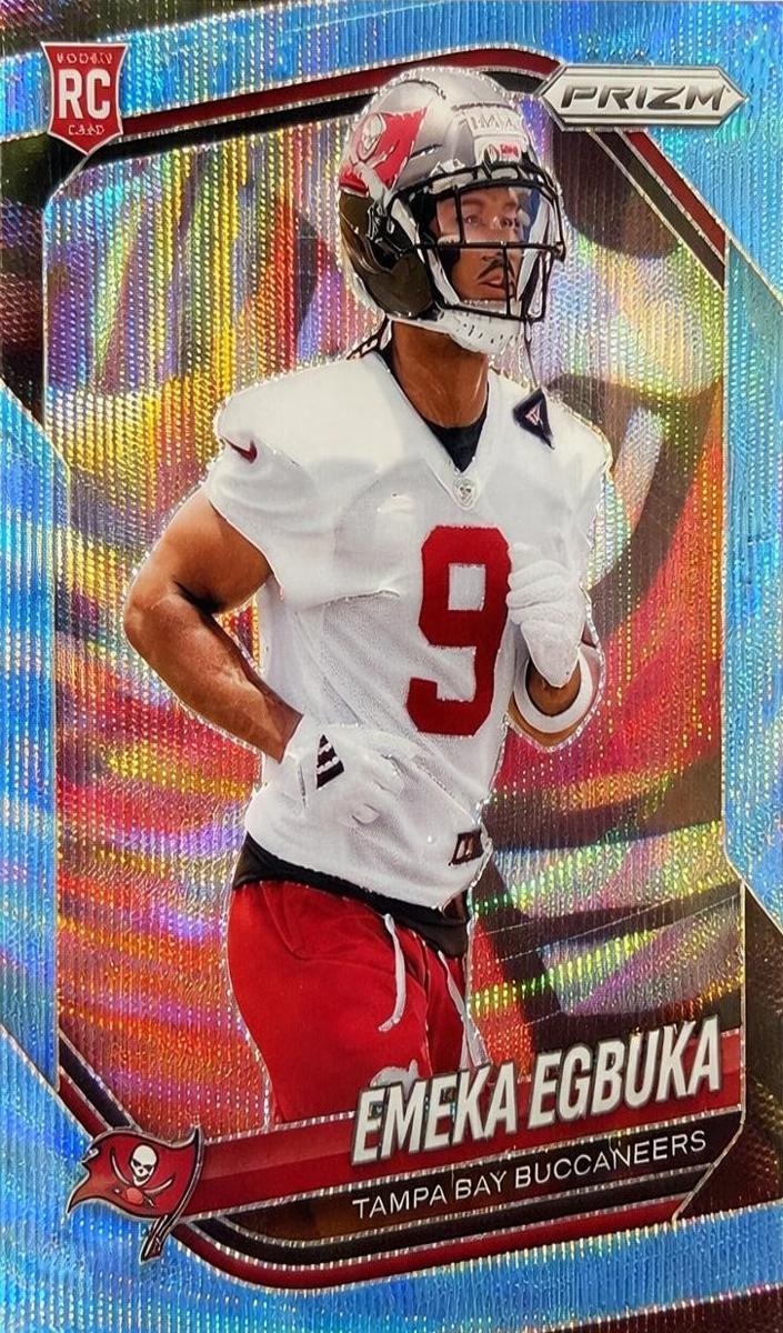 2025 Panini Prizm Football Blue Wave Emeka Egbuka #351