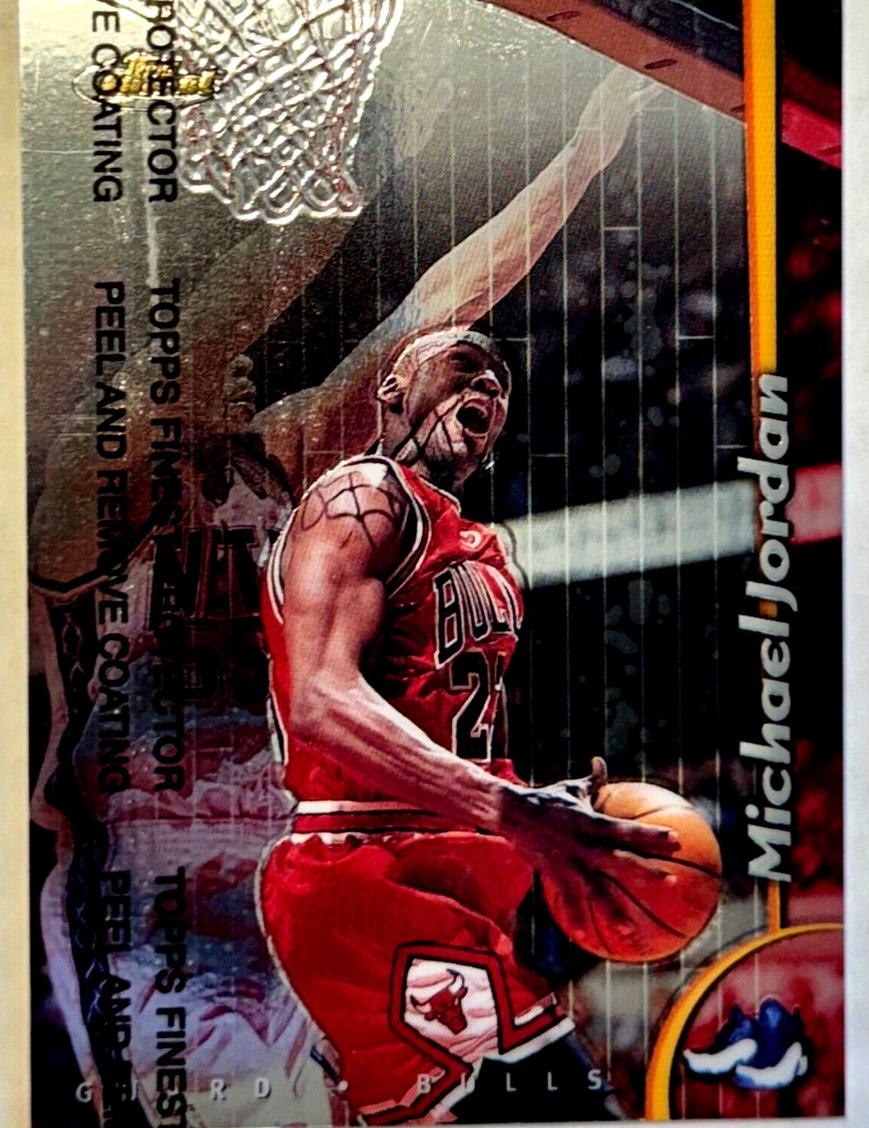 1998 Topps Finest Basketball Michael Jordan #81 PSA 9
