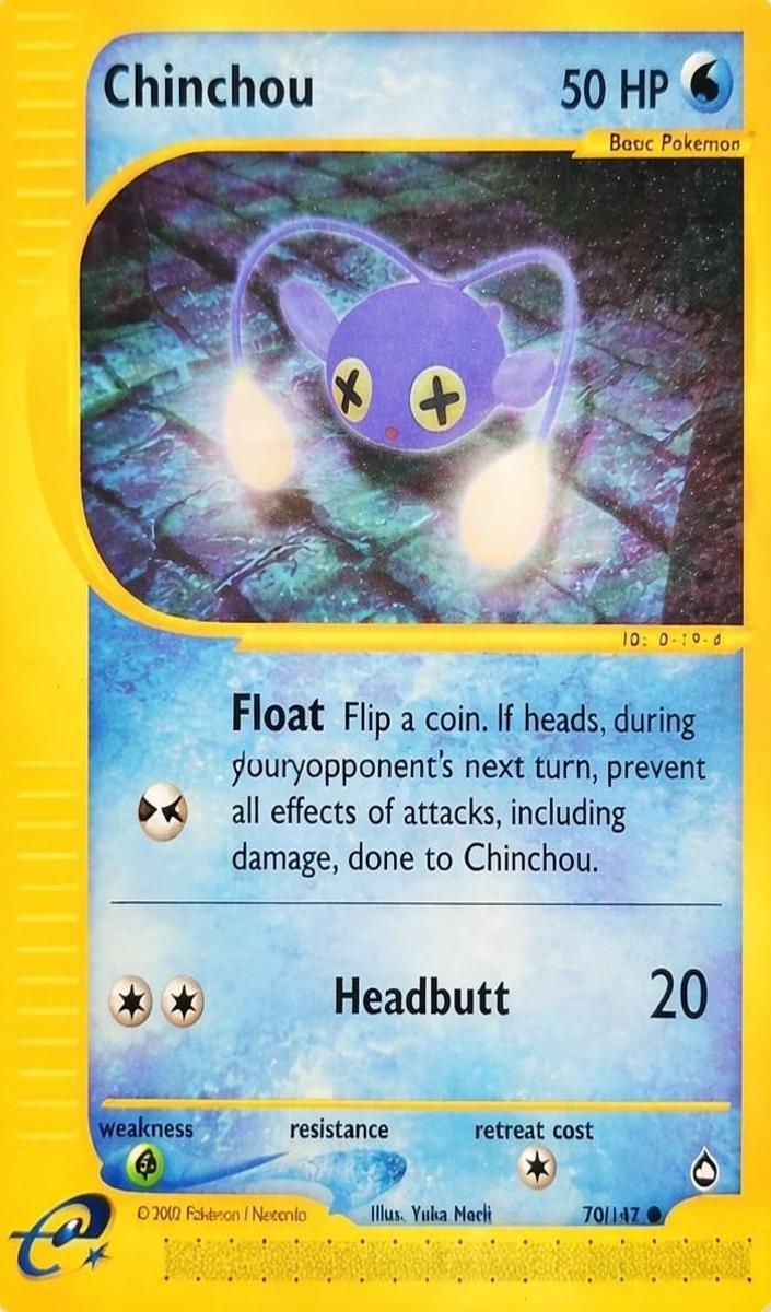 2003 Pokemon Aquapolis Chinchou #70