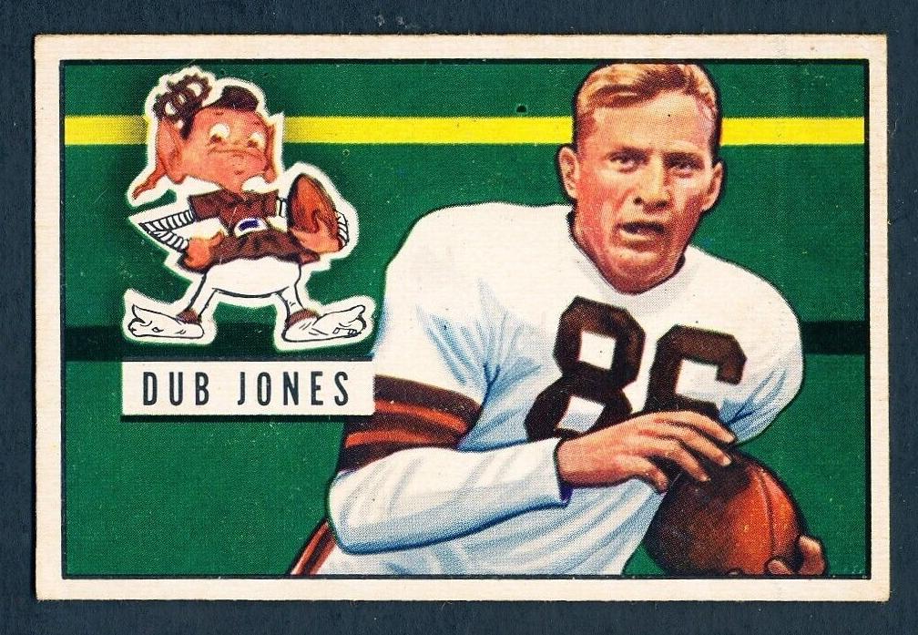 1951 Bowman Football Dub Jones #74 PSA 8