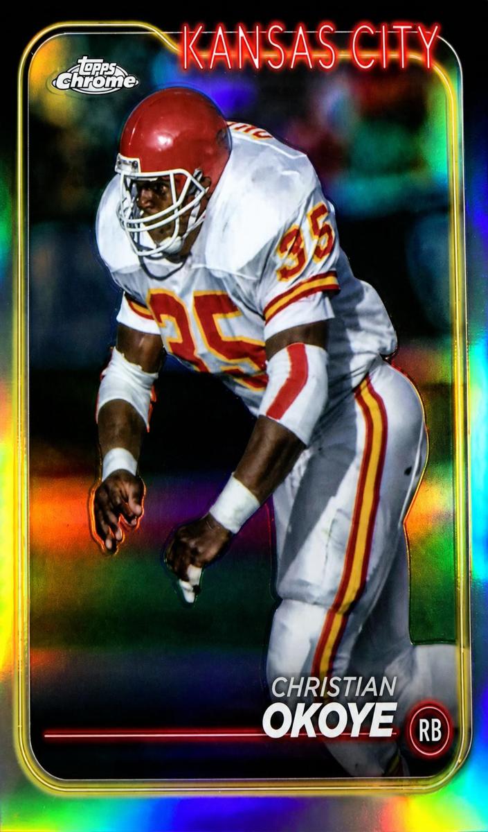 2024 Topps Chrome Football Refractor Christian Okoye #96
