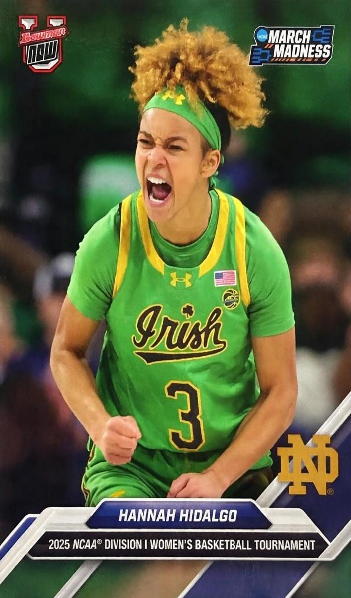 2025 Bowman U Now NCAA March Madness On-Demand Basketball Hannah Hidalgo #3 PSA 10