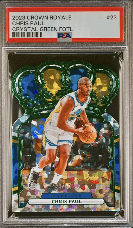 2023 Panini Crown Royale Basketball Crystal FOTL Green Chris Paul #23