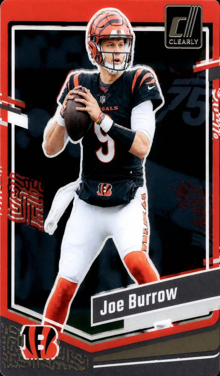 2023 Panini Clearly Donruss Football Gold Joe Burrow #11