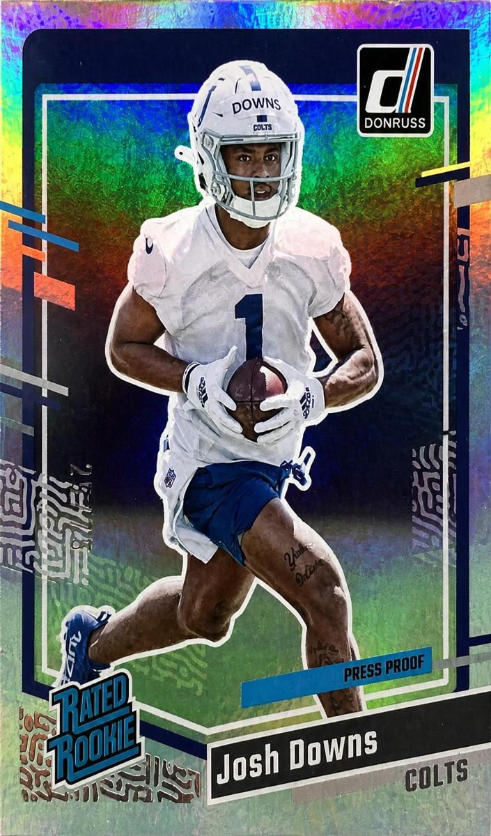 2023 Panini Donruss Football Press Proof Silver Die-Cut Josh Downs #345