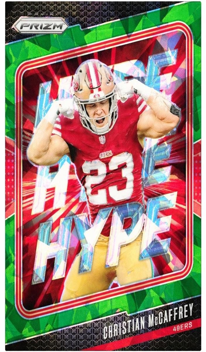 2024 Panini Prizm Football Green Ice Christian McCaffrey #5
