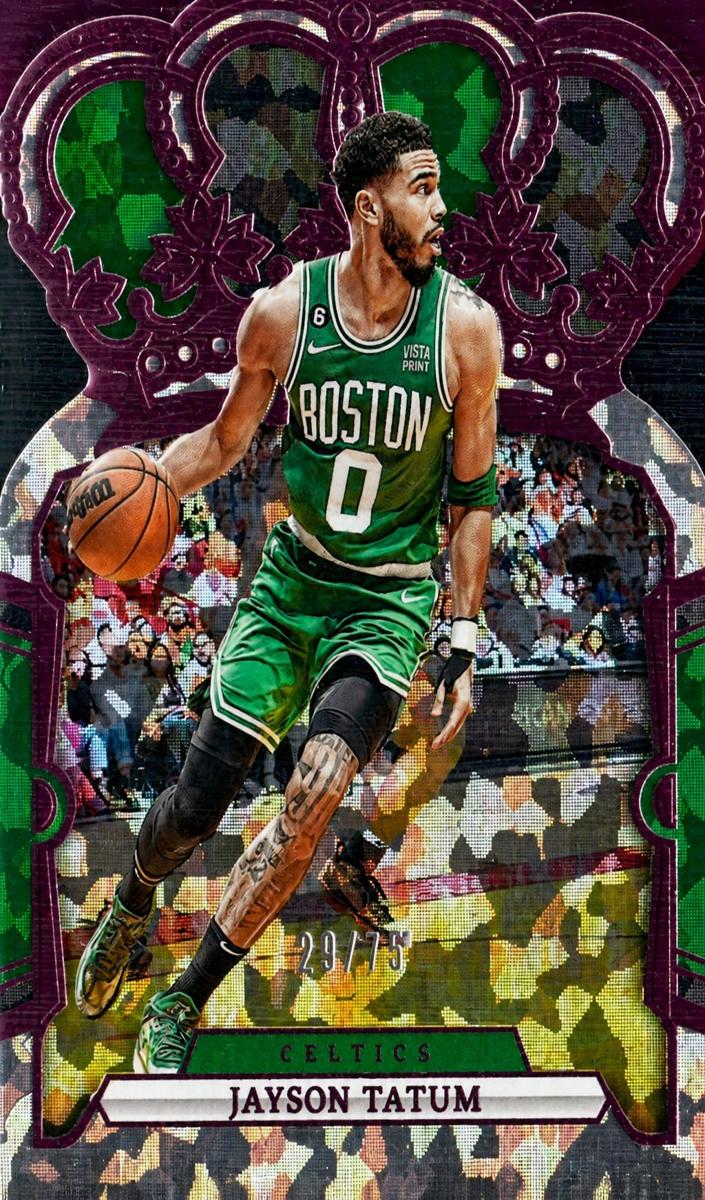 2023 Panini Crown Royale Basketball Crystal Pink Jayson Tatum #44 PSA 7.5