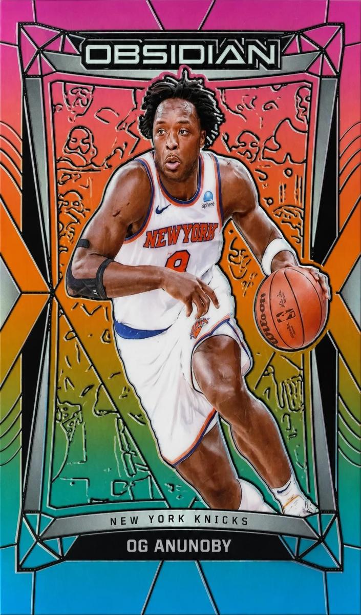 2023 Panini Obsidian Basketball Electric Etch Neon Flood OG Anunoby #6