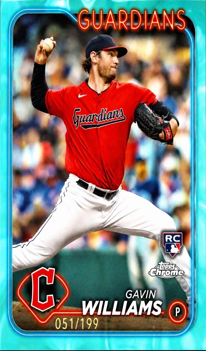 2024 Topps Chrome Baseball Aqua Lava Gavin Williams #15 PSA 10