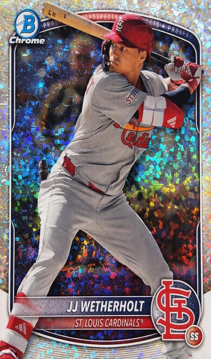 2025 Bowman Chrome Prospects Baseball Mini-Diamond Refractor JJ Wetherholt #BCP-241