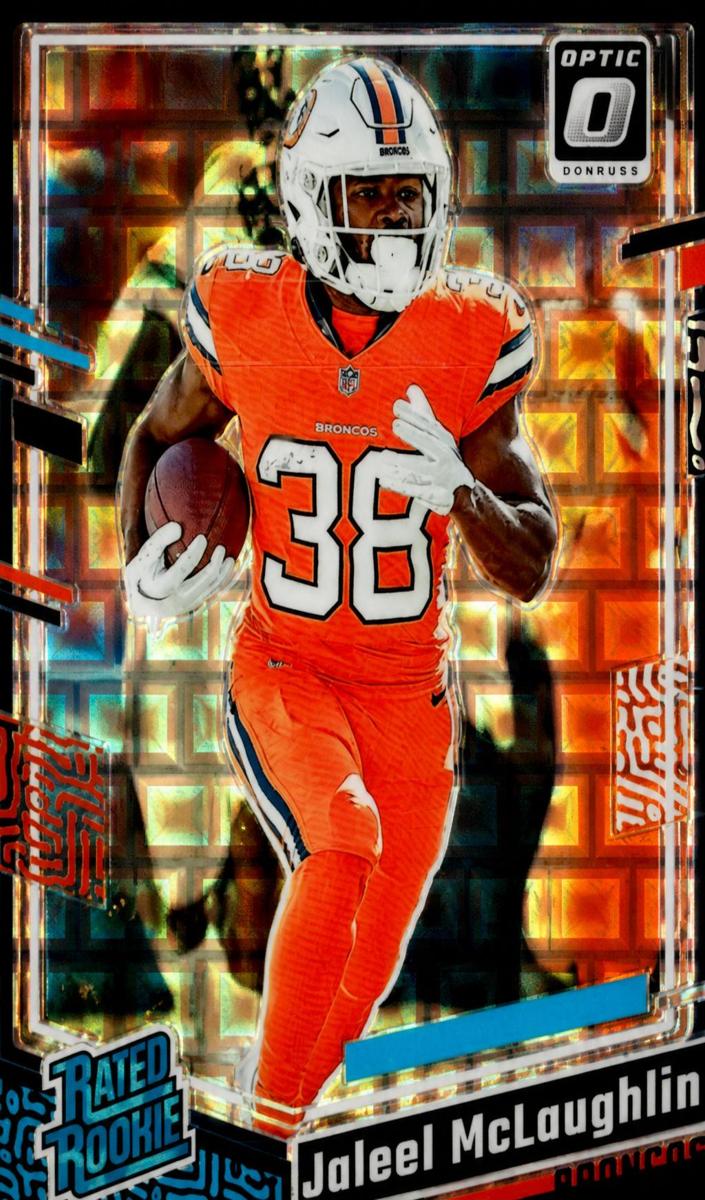 2023 Donruss Optic Football Black Pandora Jaleel McLaughlin #232