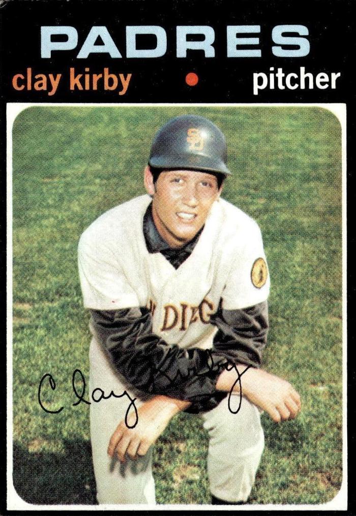 1971 Topps Baseball Clay Kirby #333 PSA 7.5
