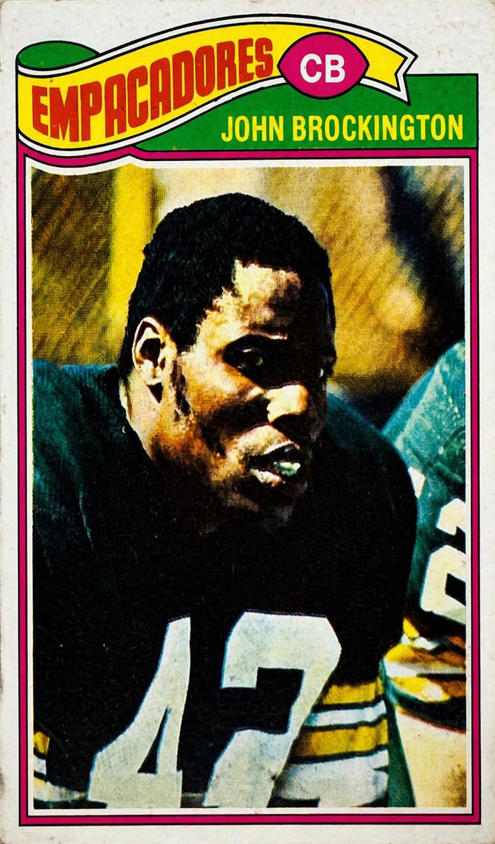 1977 Topps Mexican Football John Brockington #166 PSA 7