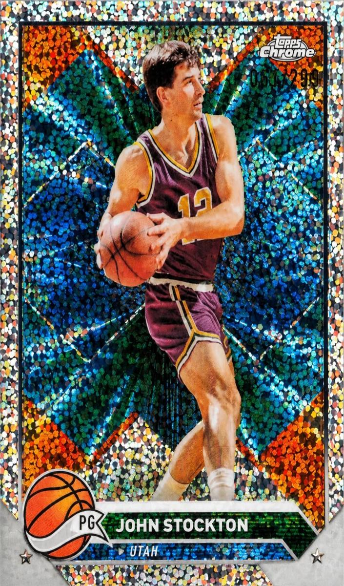 2023 Topps Chrome Basketball Speckle Refractor John Stockton #149