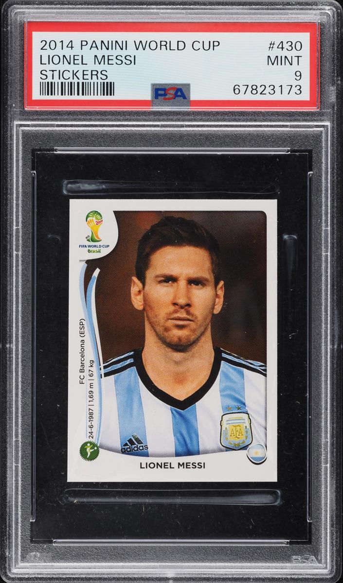 2014 Panini World Cup Stickers Soccer Lionel Messi #430 PSA 10