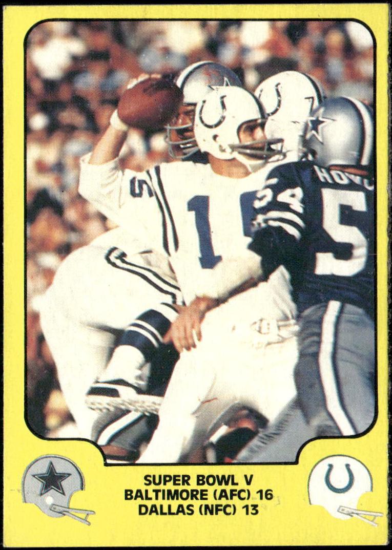 1978 Fleer Team Action Football Super Bowl V #61