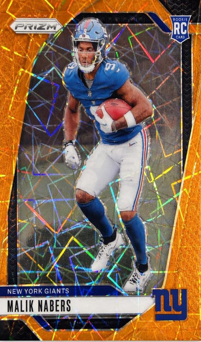 2024 Panini Prizm Football Lazer Malik Nabers #370 SGC 9.5