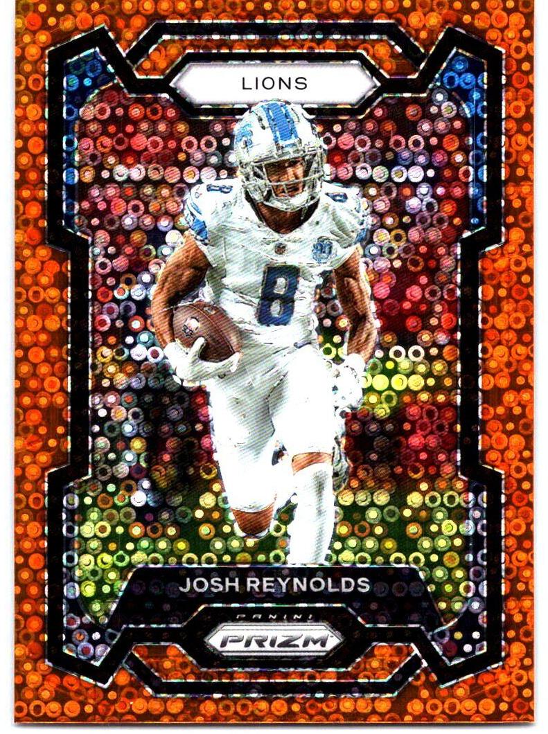 2023 Panini Prizm Football Orange Josh Reynolds #104