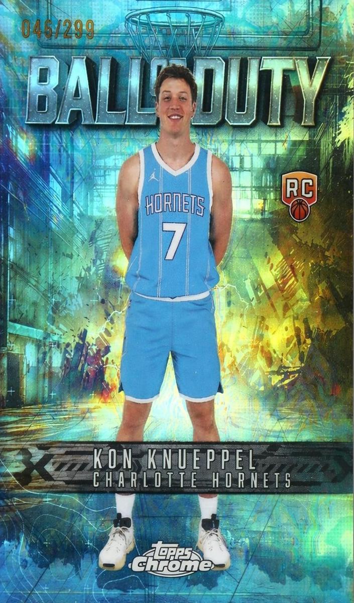2025 Topps Chrome Basketball Teal Refractor Kon Knueppel #BD-23